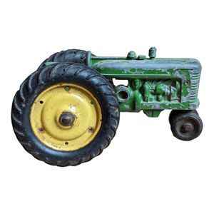 Vintage Antique Silk Toy? Arcade? Eska? Ertl? John Deere Toy Tractor Metal Green